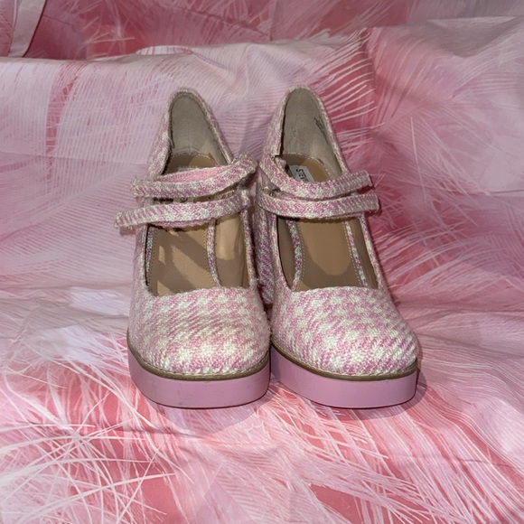 Steve Madden Twice Pink/white platform Mary Jane size 11 - Picture 3 of 8